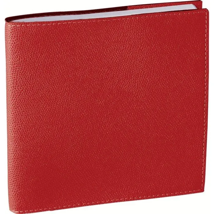 Agenda semainier - Club - Rouge - 16x16cm - Souple - Design-0