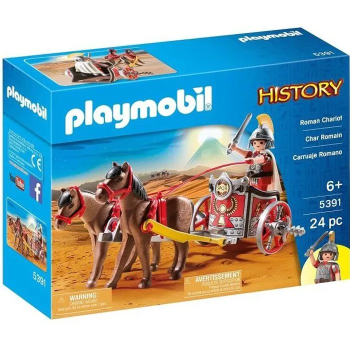PLAYMOBIL - Char Romain avec Tribun - History-0