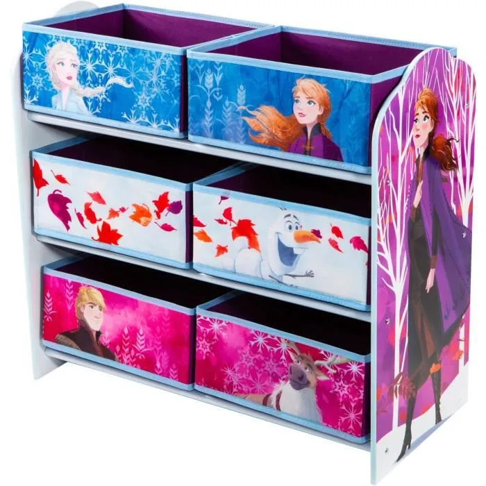 Disney La Reine des Neiges - Meuble de rangement pour chambre d’enfant avec 6 bacs-0