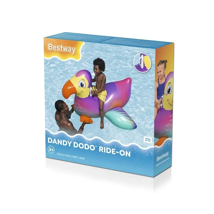 Bouée chevauchable - BESTWAY - Dandy Dodoa© - 127 x 112 cm - À partir de 3 ans - Mixte-1