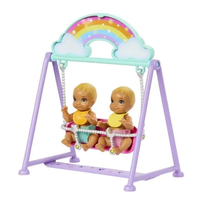 Barbie-La Chambre des Jumeaux-Coffret Skipper, bébés et accessoires HXM99-2