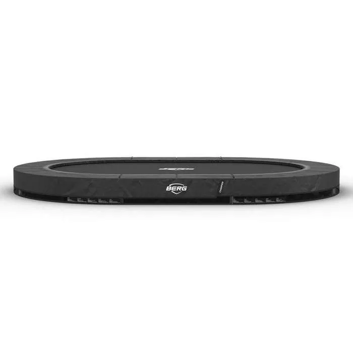 Trampoline BERG Champion + Filet séc. InGround Ovale 350x250 Gris anthr.-0