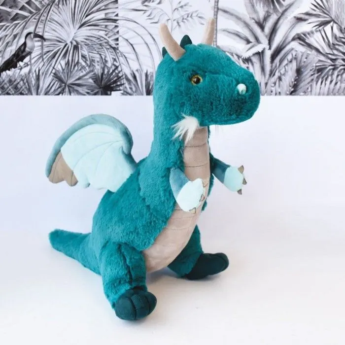Histoire d'Ours - Peluche Dragon Emeraude 40 cm - DOUDOU ET COMPAGNIE-2