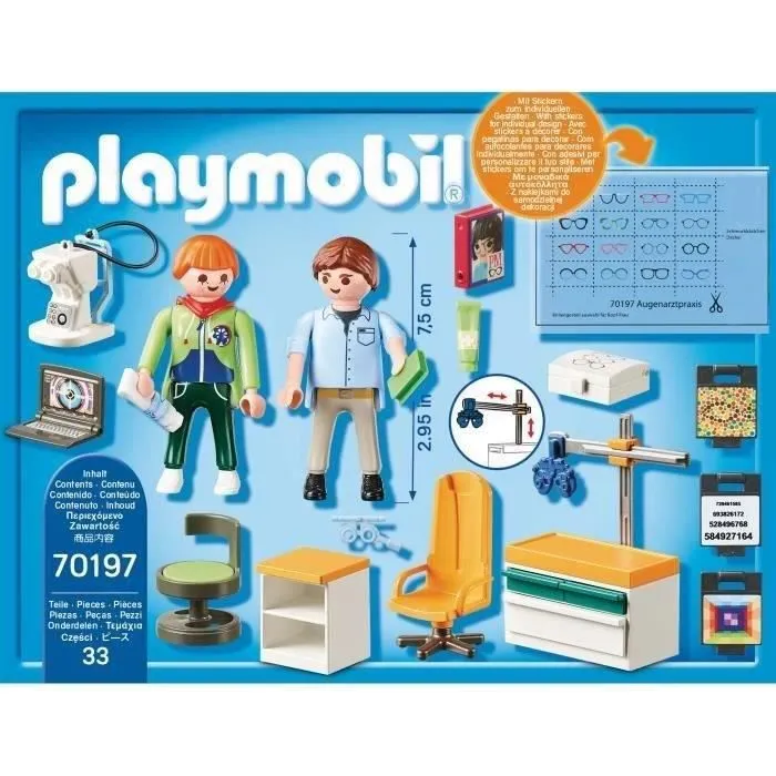 PLAYMOBIL - 70197 - City Life L'Hôpital - Cabinet d'ophtalmologie pour enfant de 4 ans et plus-1