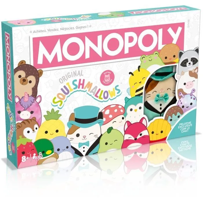 Monopoly Squishmallows - Jeu de société - WINNING MOVES - Monopoly avec les peluches Squishmallows.-0