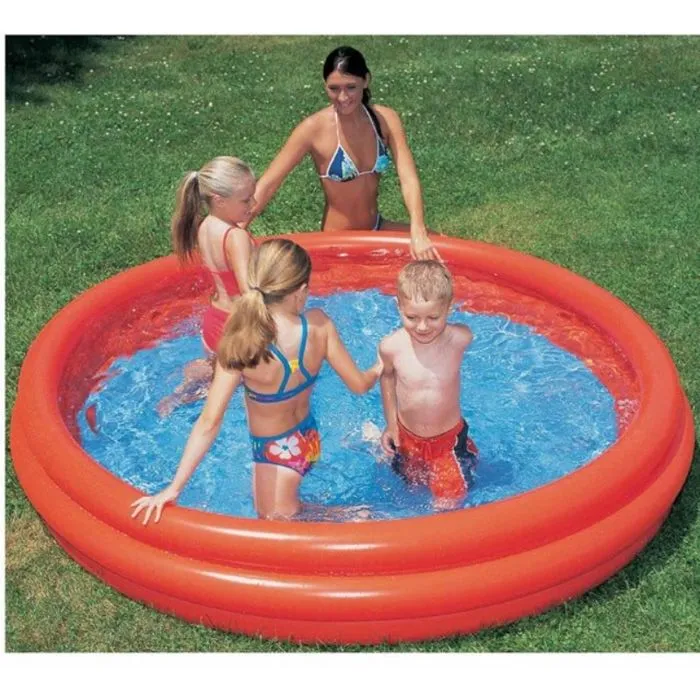 Piscine gonflable - Bestway - 3 chambres - 152x30cm - Rouge - PVC-1