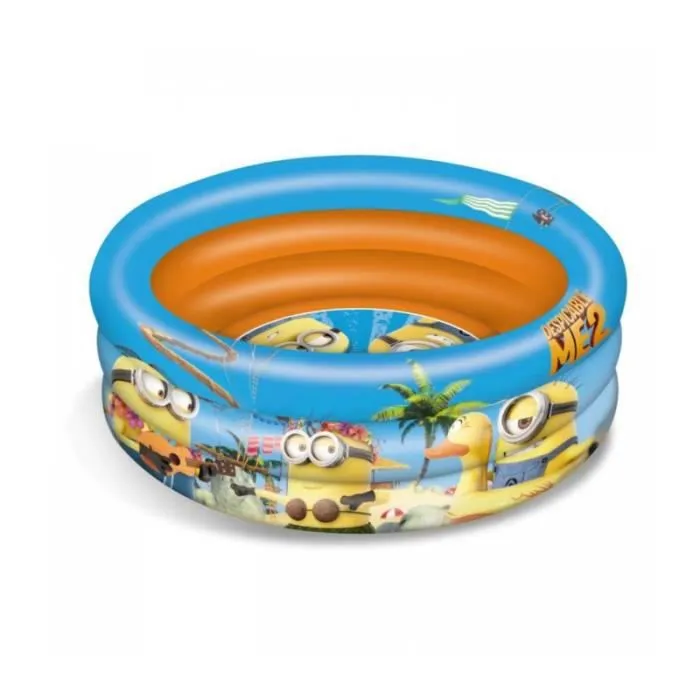 Piscine gonflable Les Minions - Licence Minions Despicable me - PVC - 100 cm - Mixte - Bleu et orange-0