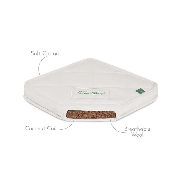 Matelas bebe The little green sheep - M012A - SnuzPod Matelas pour Berceau, Polyester, Vert, SnuzPod3-2