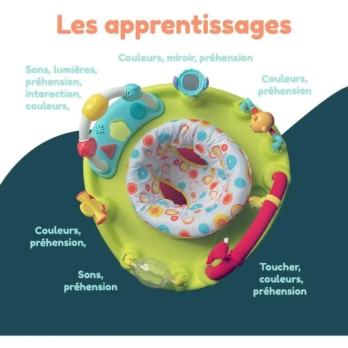 Base d'activités - BAMBISOL - 3 hauteurs d'assise - Activités ludiques - Multicouleurs-3