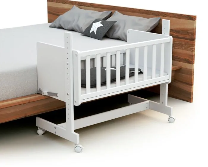 Berceau Cododo CONFORT - AT4 - Blanc - Transformable - Matelas inclus - Hauteur réglable-1