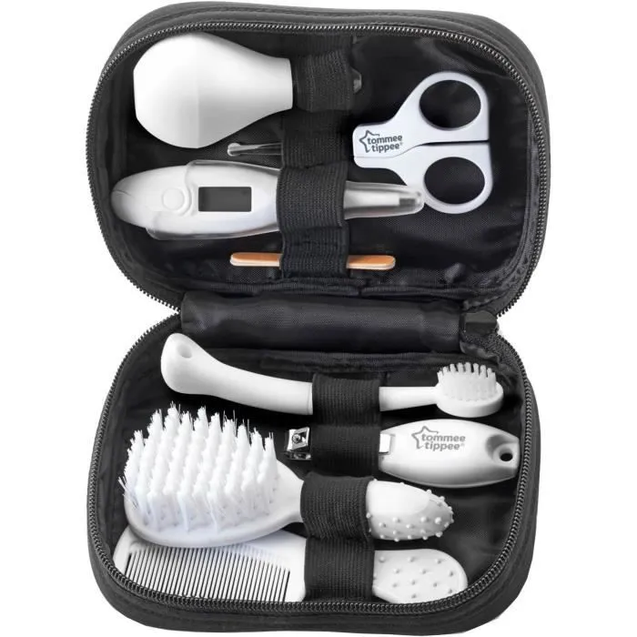 TOMMEE TIPPEE Kit de Soin Bébé, Trousse Complète et Transportable, Thermomètre et Ciseaux pour Bébé, Pratique et Hygiénique-0
