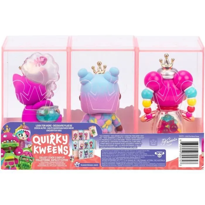 Pack de poupées - XOX KWEENIE - Série Quirky - 13 cm - 3 poupées incluses - Finitions uniques-6