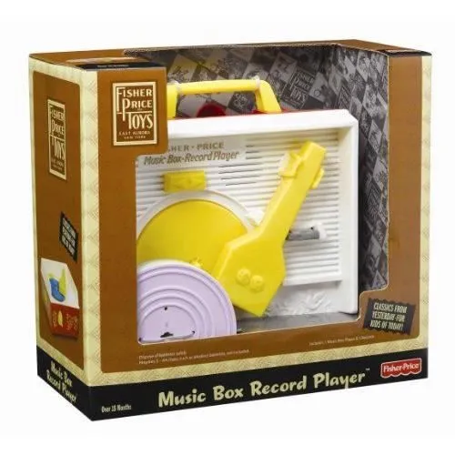 Jouet musical pour bébé - Fisher Price - Music Box Record Player - 10 chansons - Blanc - Mixte - 24 mois et plus-0