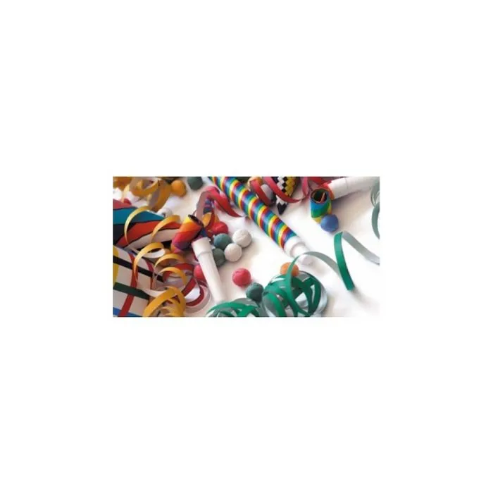 Kit Cotillons 5 Personnes Multicolores - PARTY PRO - Sarbacanes, Sans-gênes, Serpentins, Chapeaux, Boules-0
