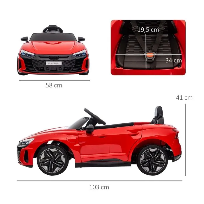 HOMCOM - Voiture électrique pour enfants - PP - 103x58x41cm - Rouge-3