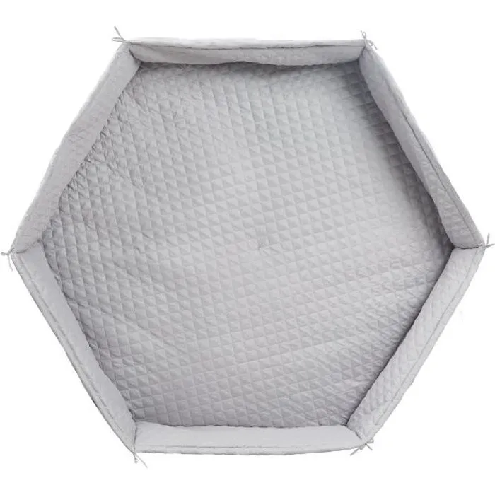 Tapis de Parc Bébé roba Style - Gris Argenté - Rembourrage Latéral Sécurisé-0
