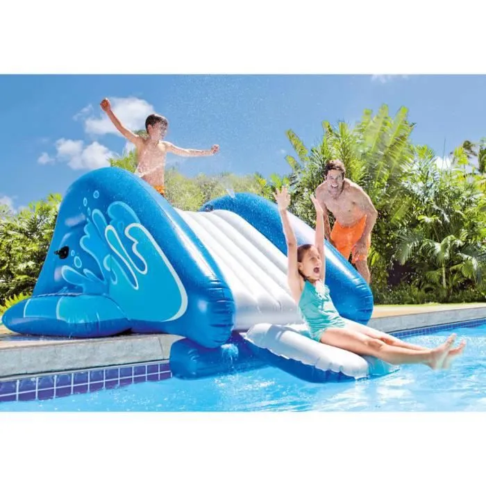 Intex Toboggan aquatique gonflable Kool Splash Bleu-1