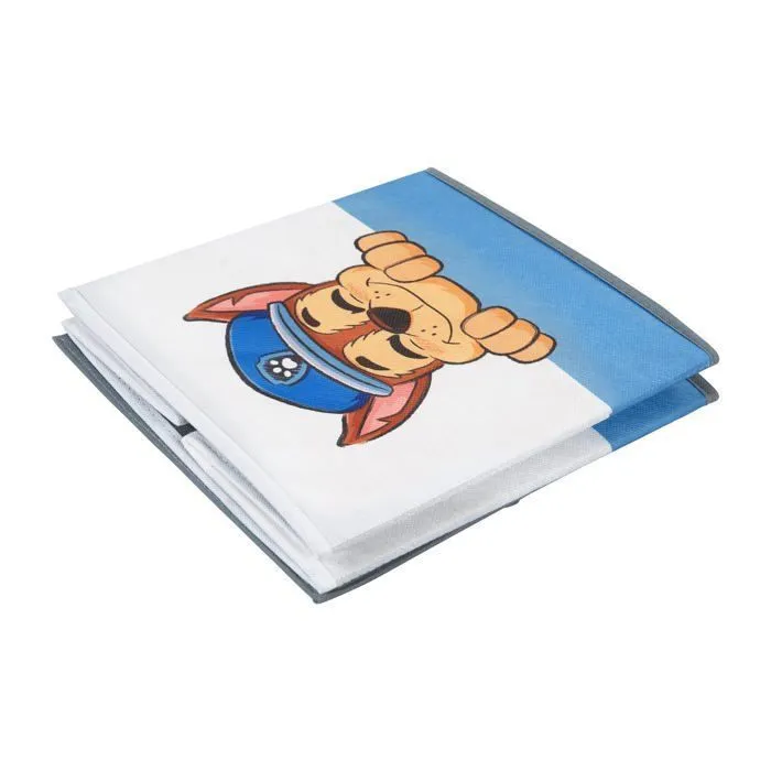 Boites de Rangement pour Enfant ROBA Pat'Patrouille - 2 Pièces - Motif Chiens Chase Ruben & Marcus - Bleu - Blanc-3
