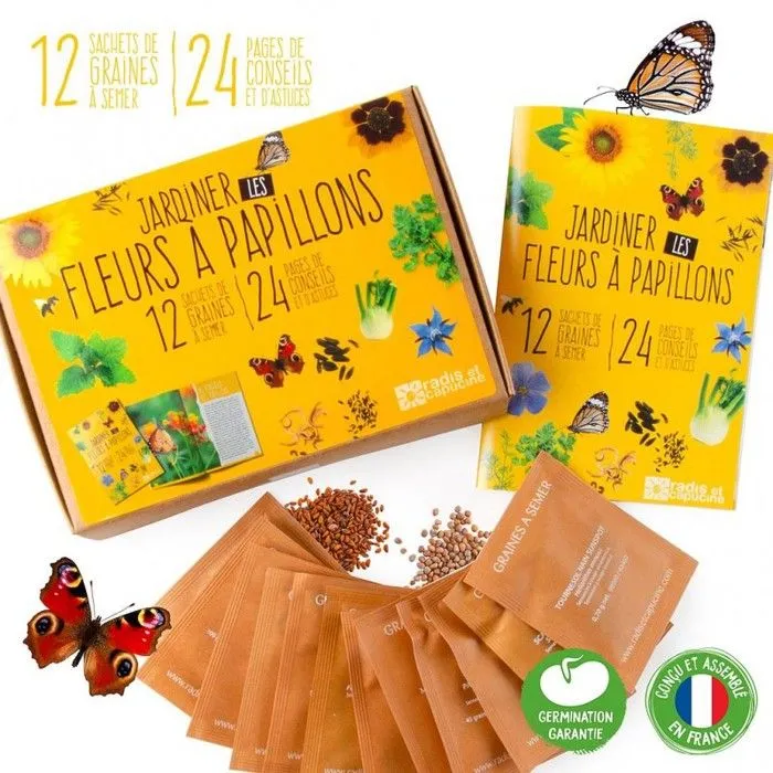 Radis et Capucine - Coffret graines de Fleurs à Papillons-2