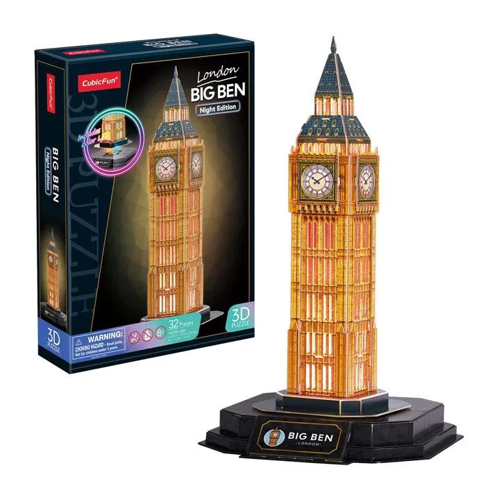 Puzzle 3D - Big Ben LED | Maquette A Construire |-0