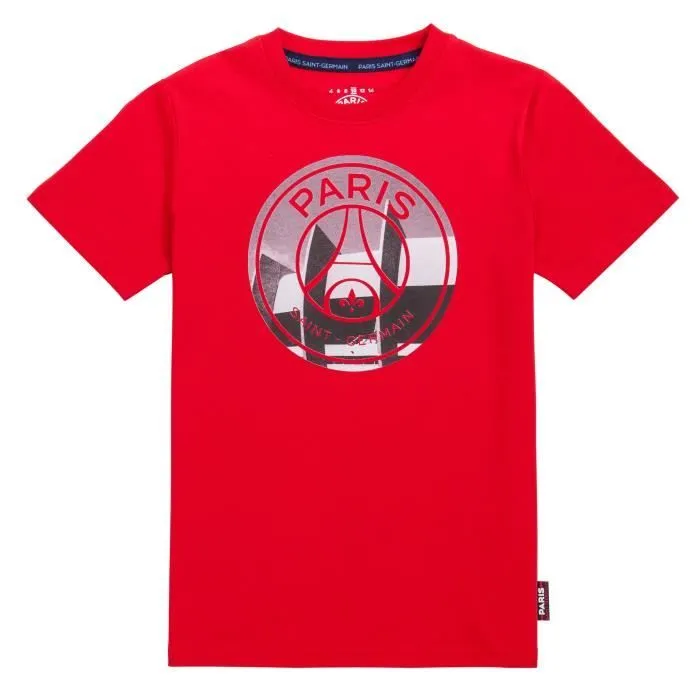 T-shirt - PARIS SAINT GERMAIN - Enfant - Coton - Rouge - Manches courtes-1