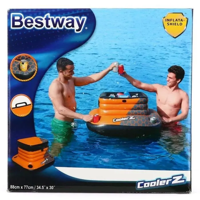 Accessoire gonflable plage piscine Glaciere flotante 49l - Bestway UNI Orange-1