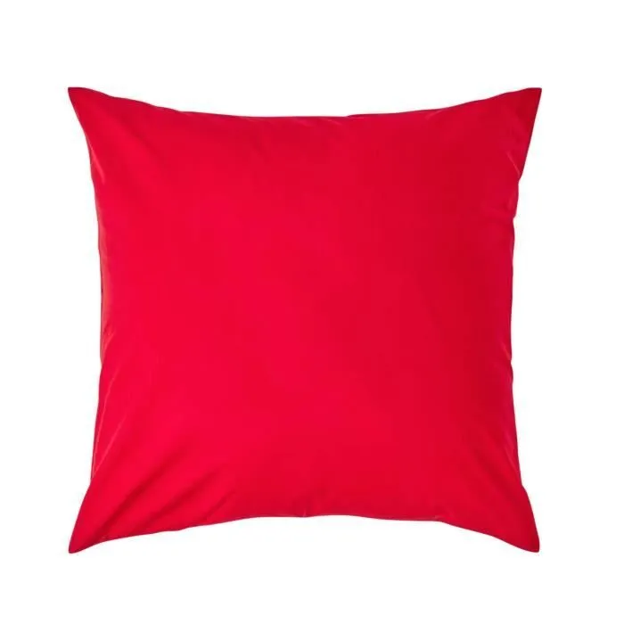 Taie d'oreiller - Homescapes - Rouge - 100% coton égyptien - 200 fils - 80 x 80 cm-0