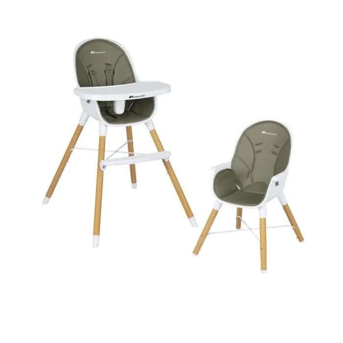 BEBECONFORT AVISTA Chaise haute évolutive, Dès 6 mois jusqu' à 6 ans (30 kg), se transforme en petite chaise enfant, Mineral green-8