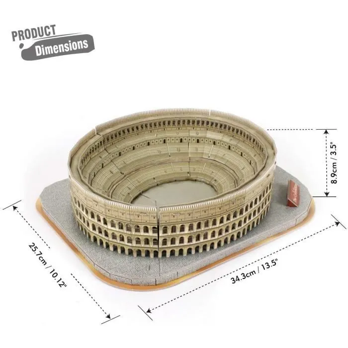 Puzzle 3D Colisée Romain - XTREM RAIDERS - Guide de Rome inclus - Pour Enfant - Architecture et monument-1