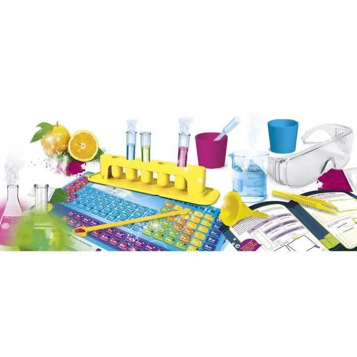 Laboratoire chimie - LISCIANI - I'm a Genius - Secrets de la chimie - 50 expériences - Matériel complet - Activités sûres-1
