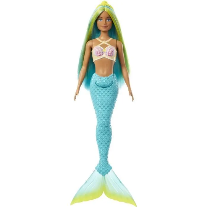 Barbie-Poupées Sirènes avec cheveux et nageoire colorés et serre-tête HRR03-5