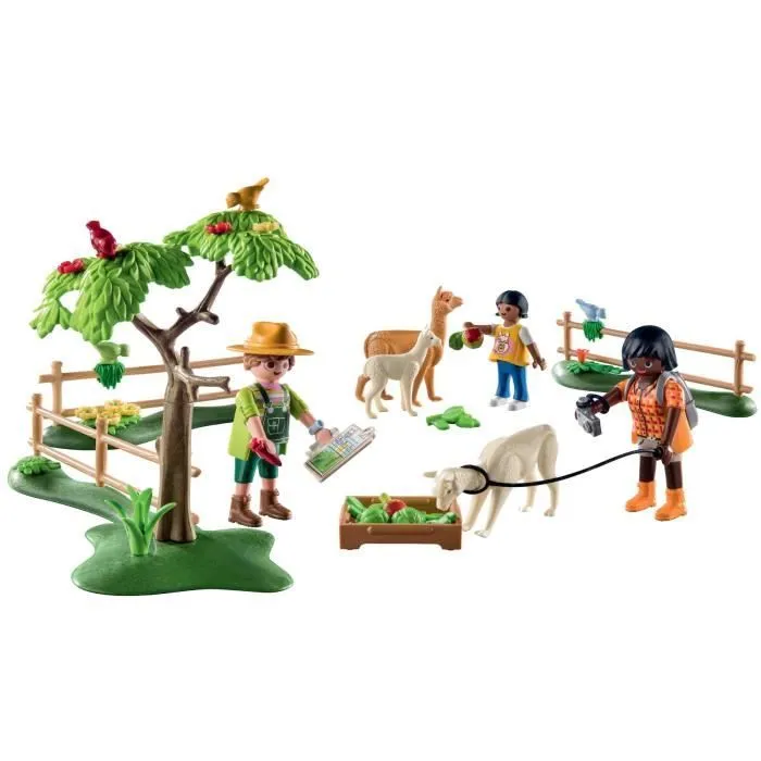 PLAYMOBIL 71251 Enclos à alpagas et randonneurs, Country La Ferme, 56 pièces, Dès 4 ans-3
