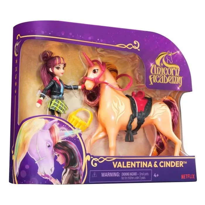SPIN MASTER COFFRET LICORNE ET POUPEE CINDER ET VALENTINA Unicorn Academy-1