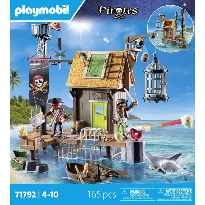 PLAYMOBIL 71792 Port de pirates avec repaire, prisons et canon, 165 pièces, Les Pirates, dès 4 ans-7