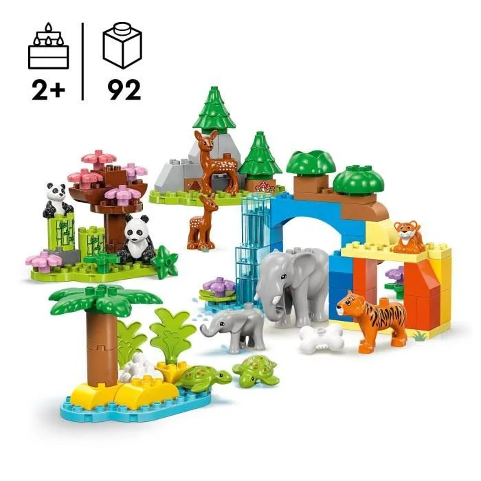 LEGO DUPLO Ma ville 10446 Familles d’animaux sauvages 3-en-1 - Jeux d’éveil avec animaux-1