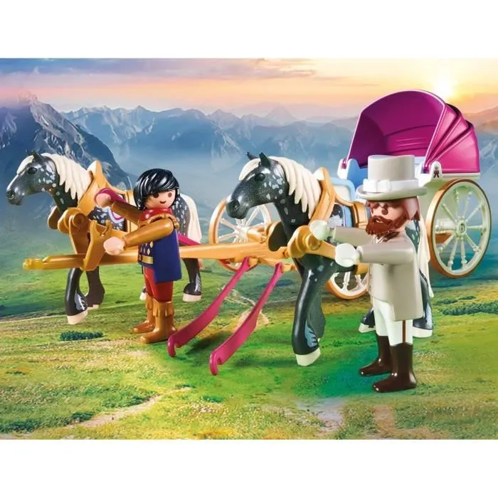 PLAYMOBIL 70449 Calèche et couple royal, Princesses, 60 pièces, Dès 4 ans-5