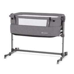 KINDERKRAFT Nest Up - Lit bébé cododo - Hauteur réglable - Pieds réglables - Sac de Transport inclus -  Gris-0