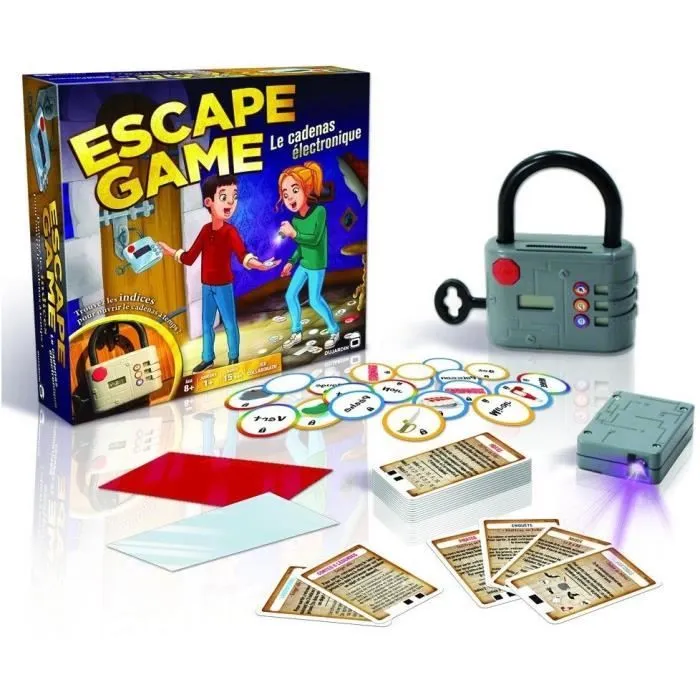 ESCAPE GAME - Jeu de société - DUJARDIN - Résolvez les énigmes pour sortir de la pièce avant la fin du temps imparti !-2
