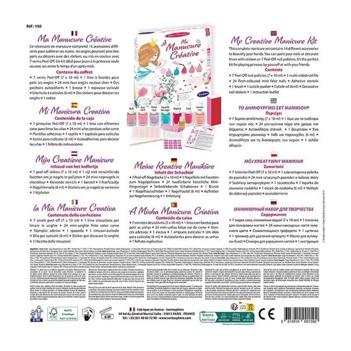 Kit enfant - Rêve de princesse - Ma manucure créative - 7 vernis - SENTOSPHERE-3