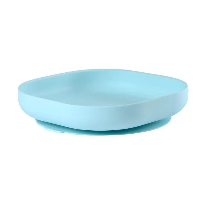 Assiette Ventouse en Silicone Bleu - BEABA - Bébé - 12 mois-0