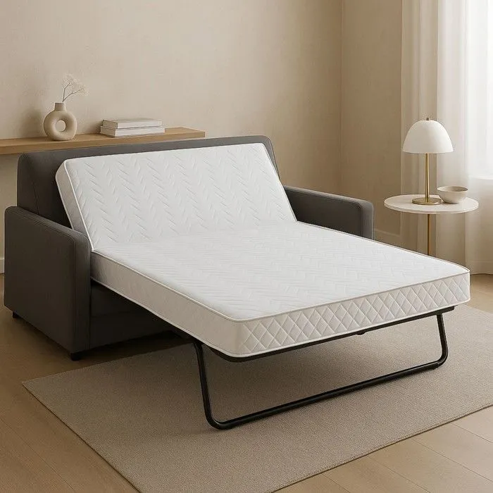 Matelas Ferme Pour tous BZ 140x200 x 15 cm avec 3 cm Memoire de Forme 60 Kgs-m3 Mousse Haute densite 34 kg-m3-0