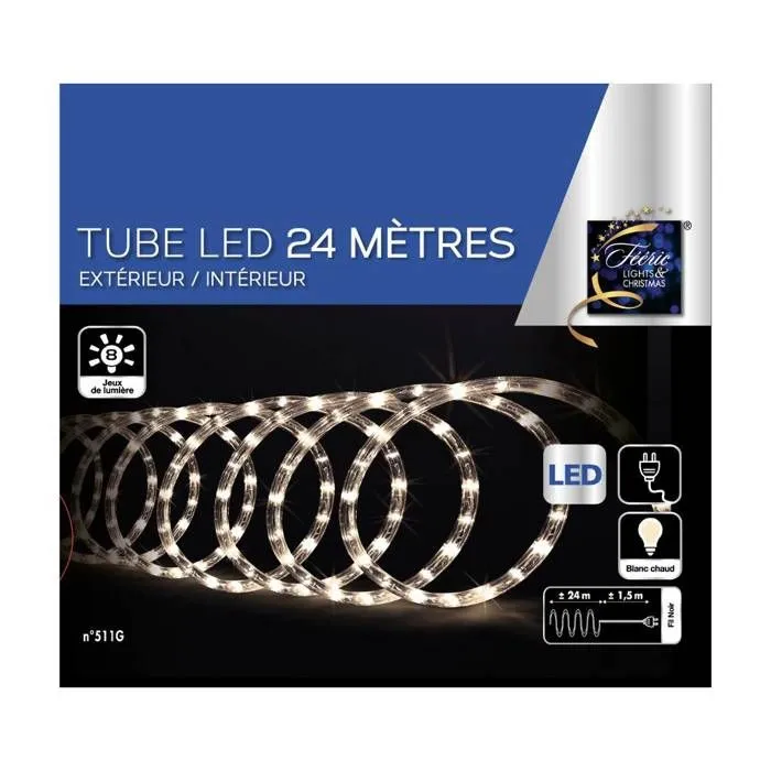 Guirlande lumineuse - Non spécifié - 24m - LED Blanc Chaud - Extérieur - 8 Fonctions-1