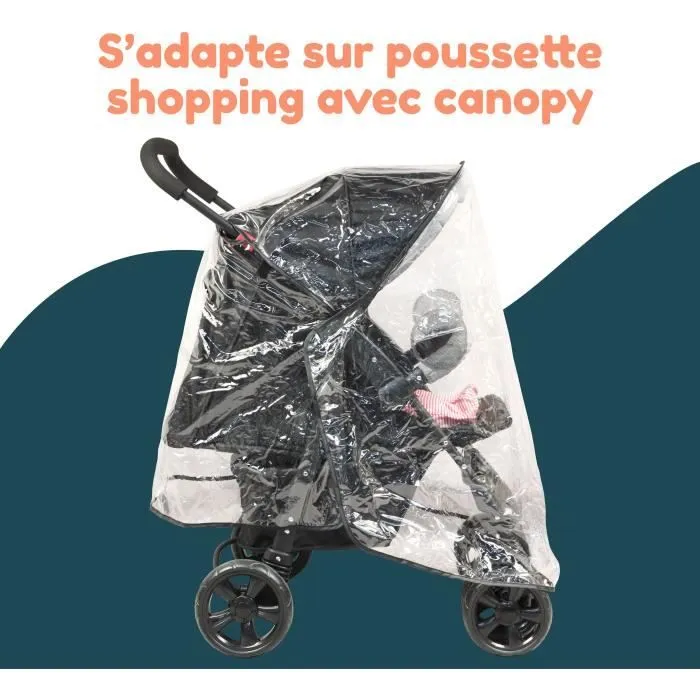 Habillage pluie universel - BAMBISOL - Pour poussette ayant un canopy-2