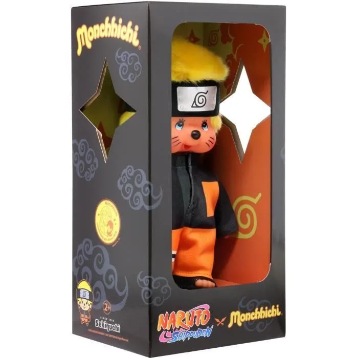 Bandai - Monchhichi - Peluche Monchhichi Naruto Shippuden - Peluche toute douce 20 cm pour enfants et adultes - SE241088-5