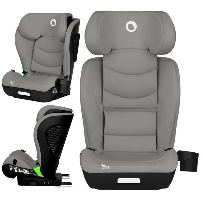 Siège-auto 100-150cm LIONELO Neal i-Size - ISOFIX - Porte-gobelet - Assise large - Inclinable - Groupe 2/3 - Gris-0