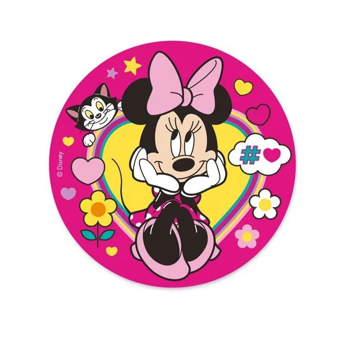 Disque en azyme Minnie rose 20 cm-0
