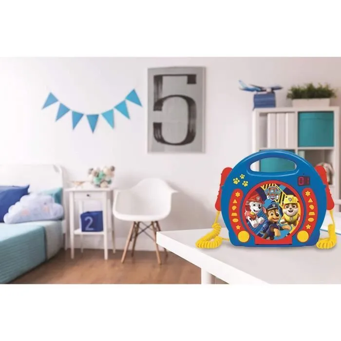 Lecteur CD portable avec 2 microphones Pat Patrouille-3