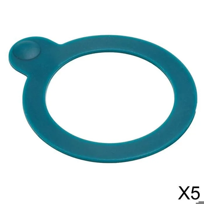 Lot de 5 Joints en Silicone "Jarro" 9cm Bleu-0