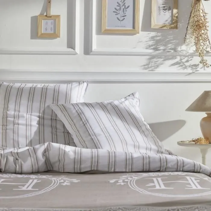 PARURE DE LIT TODAY - HOUSSE DE COUETTE 220X240 + 2 TAIES D OREILLER 63X63 - 100% COTON 57 fils - Berenice-1