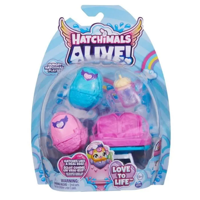 Figurines à collectionner - SPIN MASTER - Hatchimals Alive - Pack de 2 œufs - Chaise haute - Accessoires inclus-5